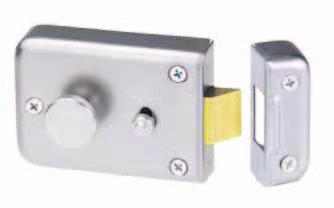 509 Series Nightlatch Commercial grade nightlatch with inside snib designed for surface mounting on the inside of outward opening doors.