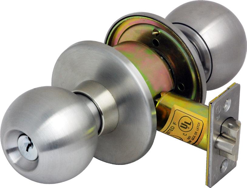 Cylindrical Knob Series Grade 1 Extra Heavy Duty Cylindrical Knob SPXCK100 F82 Entry/Office Lock Push Button locking.