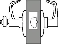 operated by key in outside lever or rotating inside