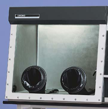 Controlled Atmosphere Glove Box Main Chamber Allows easy manipulation of materials inside a sealed chamber using gloves.