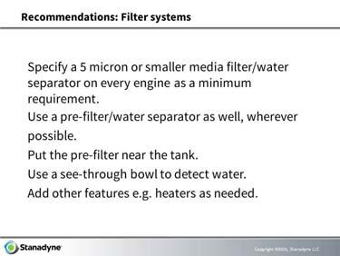 increases filter life Use of a pre-filter increases final filter life What