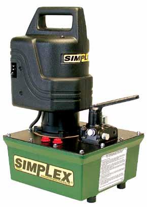 available). 4 Two-stage pump operation provides fast tool performance; 2 cubic inches / minute @ 1, PSI.