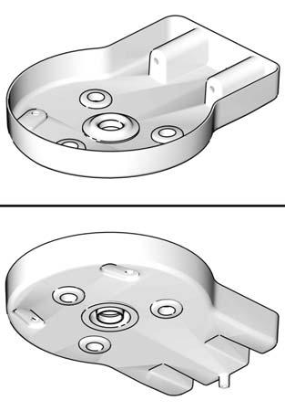 Repair 9. Carefully place the bottom cover () on the cylinder (), sliding the rod through the bearing. The manifold surfaces of the top and bottom covers must align. 0.
