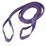 According to standard specifications. Webbing sling for safe lifting - marked with Gunnebo Industries manufacturer ID.