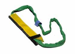 Webbing sling for safe lifting - marked with Gunnebo Industries manufacturer ID. WLL 1 tonnes Webb. width 30 mm WLL 2 tonnes Webb.