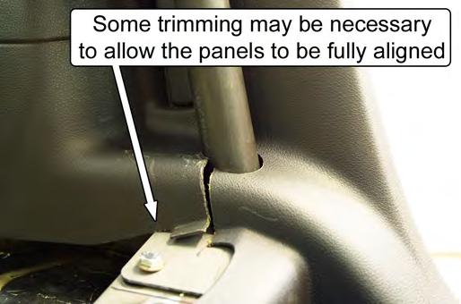 To do this, cover the Velcro strips with paper (temporarily secure the paper to the panel using tape); position the panel; then remove the paper. Press the two Velcro strip halves together. 82.