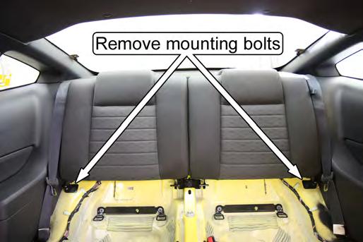 7. Remove the rear seat backrests.