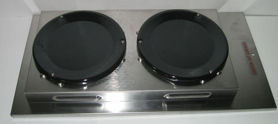 Plastic 100010 Warming Plate Assembly Black 100008 Porcelain Plate, Black With Studs
