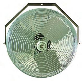 Industrial Mounted Workstation Fans 38 Pull chain switch Head rotates 360 vertically and horizontally Coated