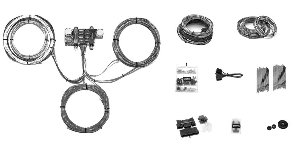 3.0 CONTENTS OF THE PAINLESS WIRE HARNESS KIT Refer to Figure 3-1 to take inventory. Please check to see you have everything you're supposed to in this kit.