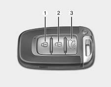 Značilnosti vašega vozila PAMETNI KLJUČ»SMART KEY«(ČE JE NA VOLJO) Odklepanje (2) Ob pritisku na gumb za odklepanje se odklenejo vsa vrata (vključno s prtljažnimi vrati).