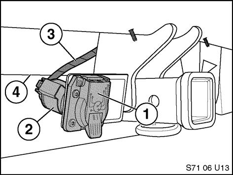 7 Note: Vehicles with optional Comfort Access (1) and or PDC (2) will have one or both body access holes occupied. Vehicles without either option will have a blank plug covering these holes. 7.