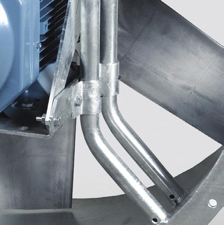 motor support to optimise airflow performances.