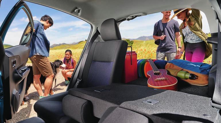 seats), Prius c is flexible and versatile enough to accommodate all of