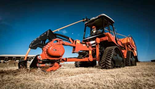 11 10 Standard tilt-frame configuration helps you dig a vertical trench on uneven ground.