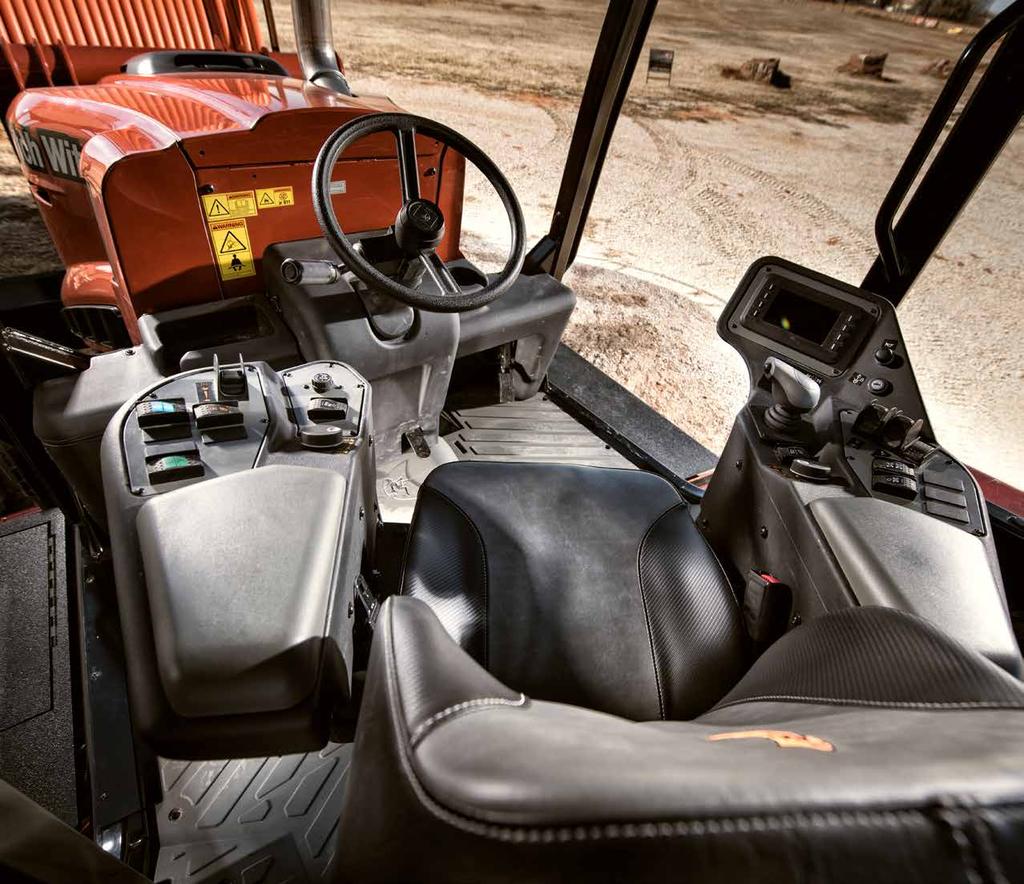 2 Cruise control system that senses engine load and automatically adjusts ground drive speed to maximize productivity in all types of soil conditions.