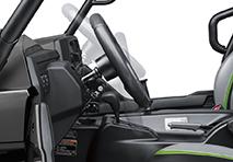 TILT STEERING Steering wheel has a stepless steering adjustability range of approximately 40, allowing drivers to set its