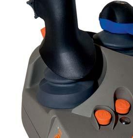 User friendly and good: The new and ergonomic joystick with user friendly decals allows operators to control this monster machine at the tip of a finger.