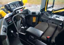Enjoy the Ride The cab provides excellent visibility in all directions 1 The front windshield is flat glass mounted in rubber gaskets that make windshield replacement fast and