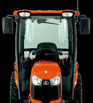 NEW INTEGRATED CAB DESIGN The B50 series is the first tractor in its class to employ an integrated cab.