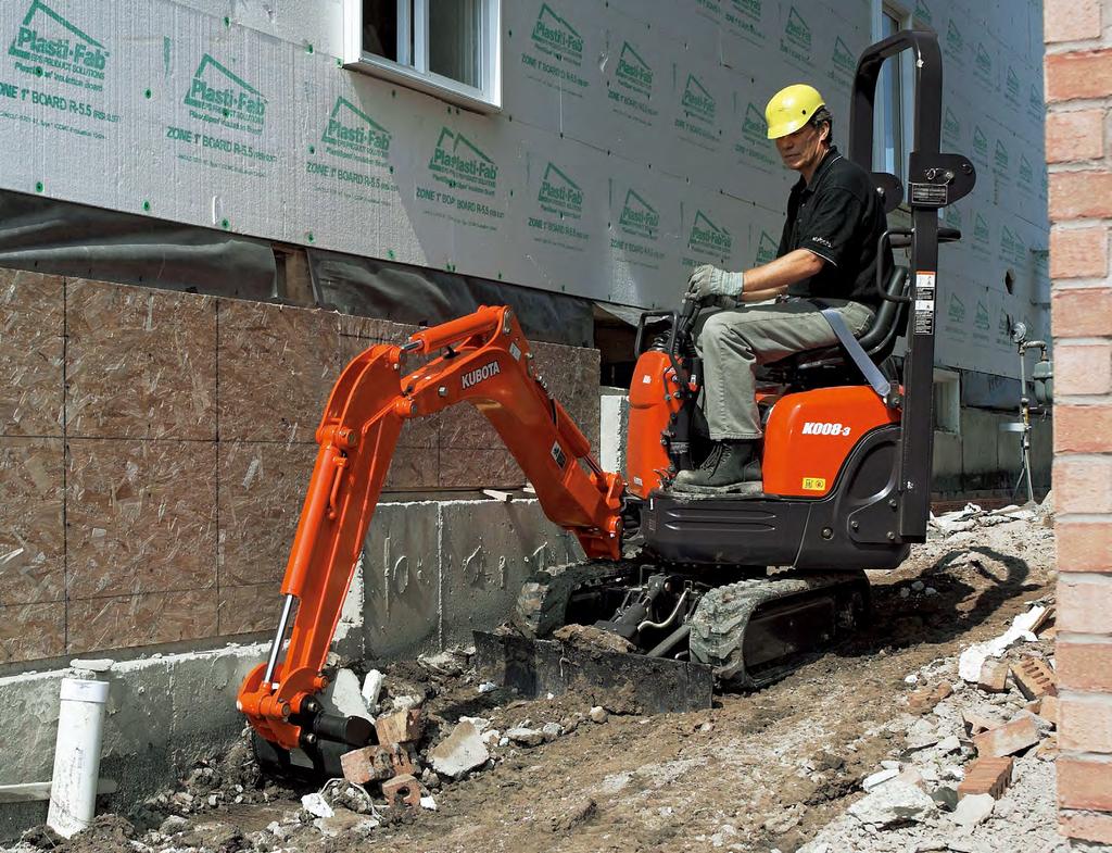 Kubota raises the bar again with the spacious ultra-compact excavator. For sheer productivity, no other ultra-compact excavator measures up to the.
