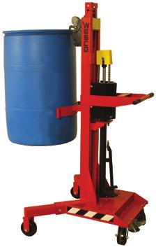 650 261160 Frame with 261161 Drum Lifter Sharp-edged 1,600 lb. capacity - 2 drums.