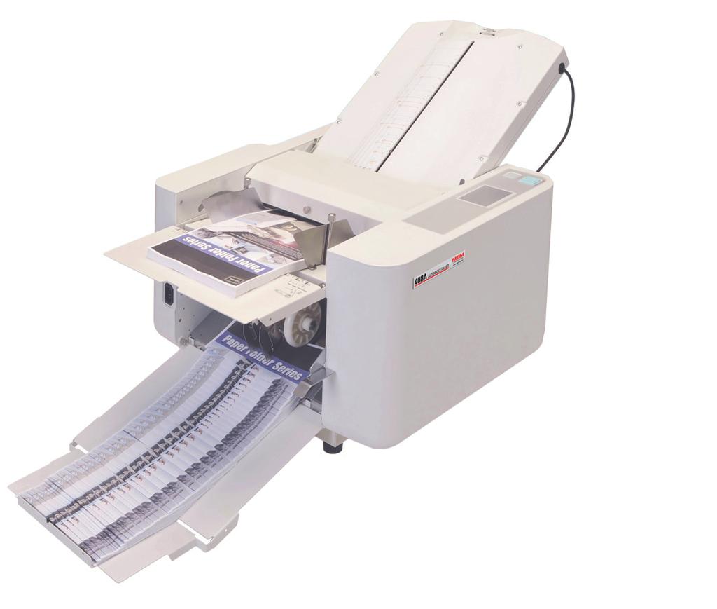 Speed, sheets per hour: 7,200* Paper size: 4 x 5 to 8 1/2 x 14 16 lbs to 80 lbs* Sheet capacity: 150* Electrical requirements: 120 V, 60 Hz 39 lbs Speed, sheets per hour: