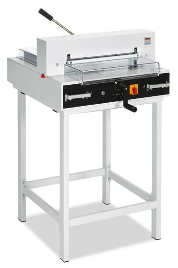 TRIUMPH 4300 Economical manual tabletop cutter with fast-action clamp. TRIUMPH 4705 Manual tabletop cutter with an 18 3/4-inch cutting width and manual spindle clamp.
