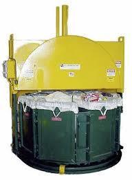 33 square feet, you get a 40 cubic foot trash compactor and a 30 cubic foot baler MODEL 3000, 4000, 5000 ROLL BACK COMPACTOR Totally Enclosed - No moving parts to come in contact with operator