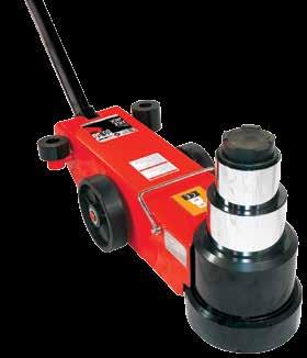 50/25 TON TWO STAGE AIR/HYDRAULIC AXLE JACK 547SD 50 ton stage built for the rigors of the Heavy Duty, Fleet, Agriculture, and Military sectors Extra-long 54 handle can be locked in 3 positions for