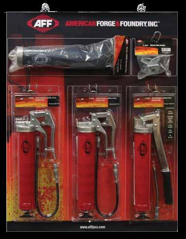 Merchandising Includes the most popular grease guns Display is free with product purchase Comes