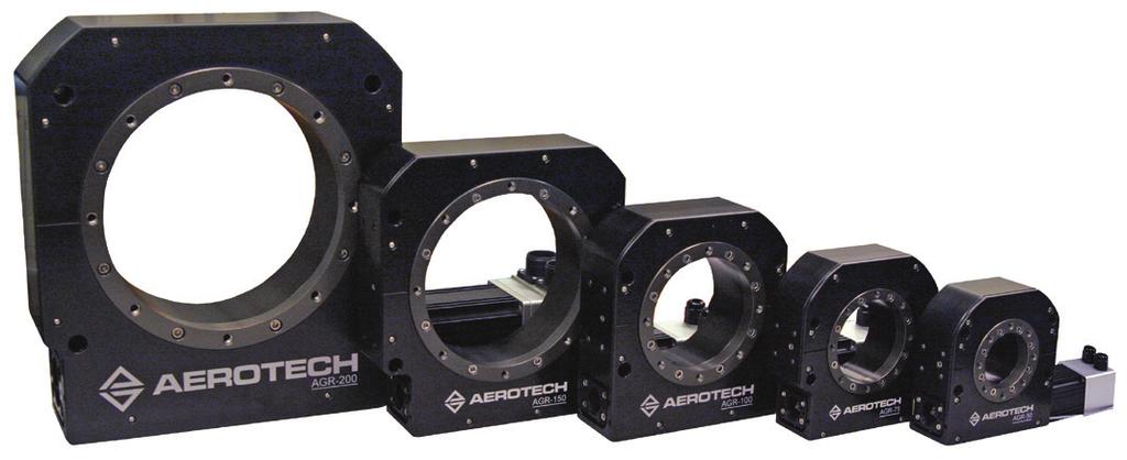 AGR Series Gear-Driven Rotary Stages Enhanced speed and load capacity Large aperture addresses a wide range of applications Continuous 360 degrees rotary positioning Rotary Stages AGR Series Direct