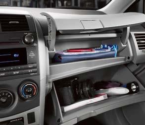 SUNGLASSES STORAGE Corolla s thoughtful interior offers a wide variety of storage possibilities, not to