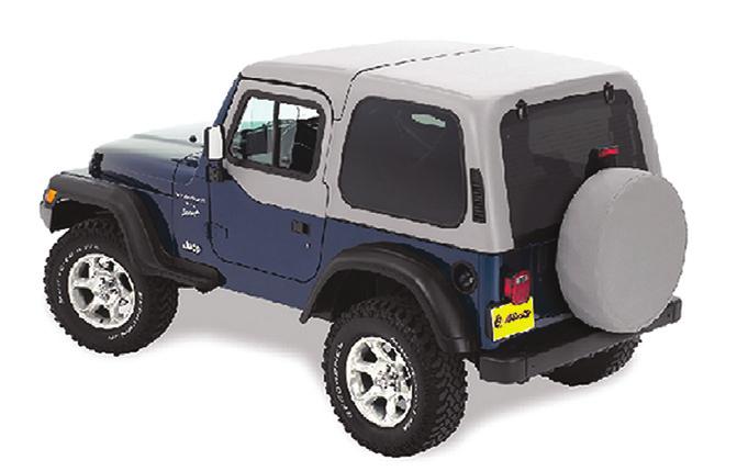 INSTALLATION TIME Installation Instructions TJ Hardtop SKILL LEVEL Application: 2 Piece without Doors Part Number: 41509 1 Piece without Doors Part Number: 41507 2 Piece with Doors Part Number: 41510