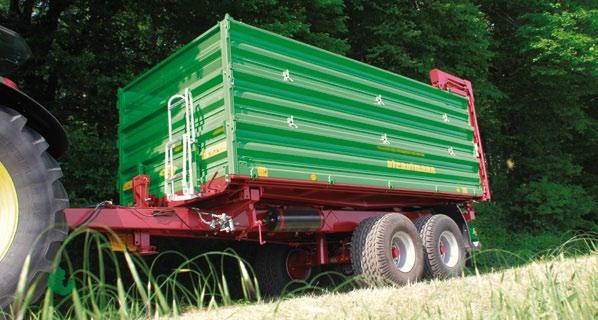 Single-axle tipping trailer Tandem