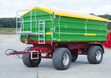 double-axle tipping trailer SZK 802-1802 Gross vehicle weight rating of 8 t 18 t Varied