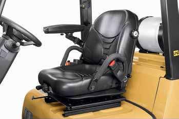 QUALITY Comfortable Seatg Operators of varyg sizes can work long shifts comfortably the standard full-suspension seat.