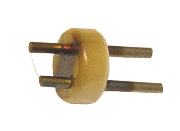 FI emitter: Emitter wire Ceramic bead Legs 4. Carefully hold the FI inner source on its side and carefully install the emitter bead into the end of the probe. 5.