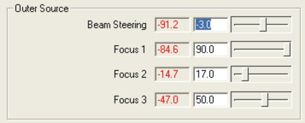 CI Tune tab parameters: (Continued) Parameter Outer Source pane Beam Steering Description The beam steering applies a voltage to one side of the focus lens and reduces voltage on the lens other side.