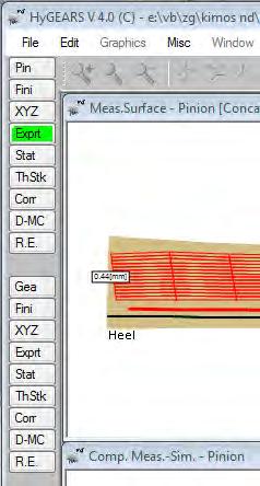 26) In the Corr-RE display mode, addition of the Exprt function button to the Pinion and Gear groups.