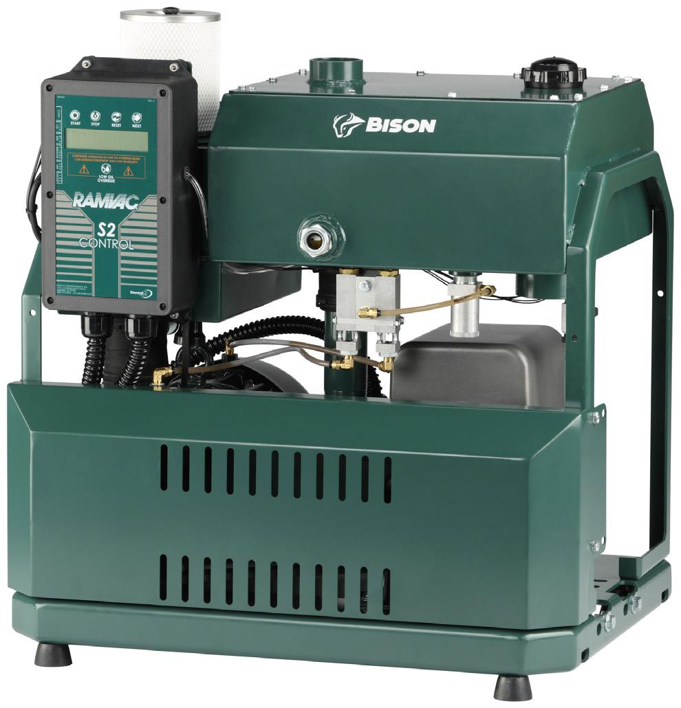 Dental Vacuum System Installation Technical Description The RAMVAC Bulldog QT and Bison Vacuum Systems utilizes an oil lubricated, rotary vane, positive displacement pump to provide a reliable vacuum