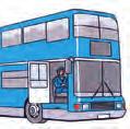 9.4 Mark two answers This bus has a separate door for the driver, opening onto the offside. What should you do when getting out of such a vehicle?