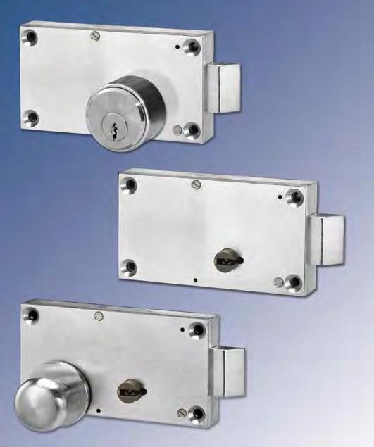 Mechanical Deadlatch for Swinging Doors The 7060 is operated by lever tumblers via a paracentric key The 7060M is operated by a pin tumbler Mogul type key 7060M with Mogul cylinder Investment cast