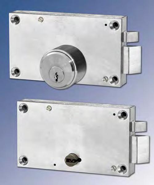 Mechanical Automatic Deadlatch for Swinging Doors The 7070 is operated by lever tumblers via a paracentric key.