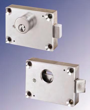 Food Pass /Access Panel Locks Mortise or Surface Applied 9010 Deadbolt fitted for a standard mortise cylinder 9017 Automatic deadlocking latch fitted for a standard mortise cylinder 9025 Automatic