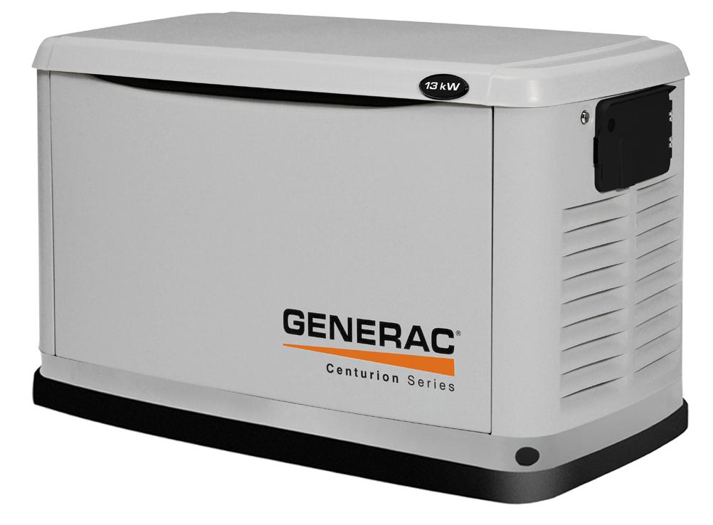 8//kW CENTURION SERIES Residential Standby Generators AirCooled Gas Engine 8//kW of 5 Includes: True Power Electrical Technology Two Line LCD MultiLingual Digital Evolution Controller