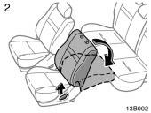 Flattening seatbacks To reduce the risk of sliding under the lap belt during a collision, avoid reclining the seatback any more than needed.