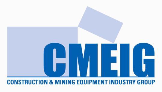 CMEIG ADVISORY NOTICE Disclaimer: CMEIG is a non-profit organization sponsored by companies involved in the supply of products and services in the construction and mining equipment industry in