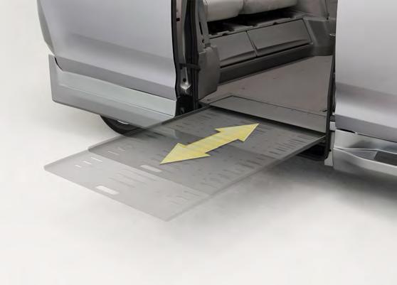 TOYOTA SIENNA FOLD-OUT RAMP This conversion includes a complete reconstruction of the van by cutting out the original floor and installing a purpose-built replacement that adds inches to
