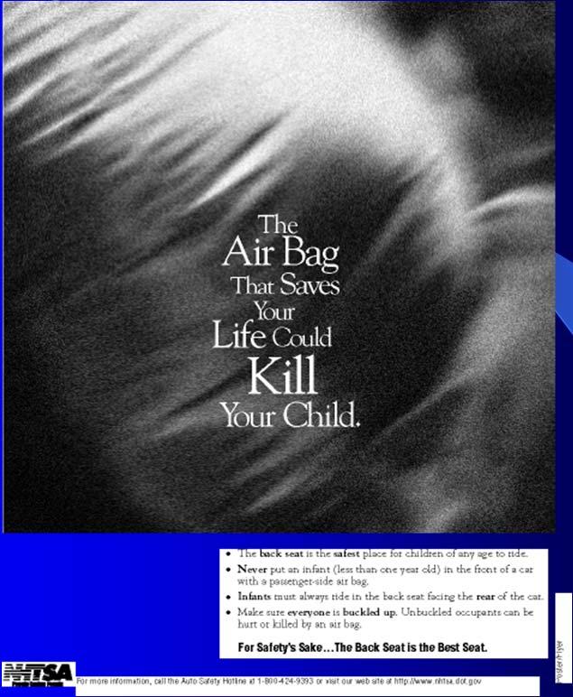 AIRBAG DEATHS SINCE 1990 260 total deaths mostly in older